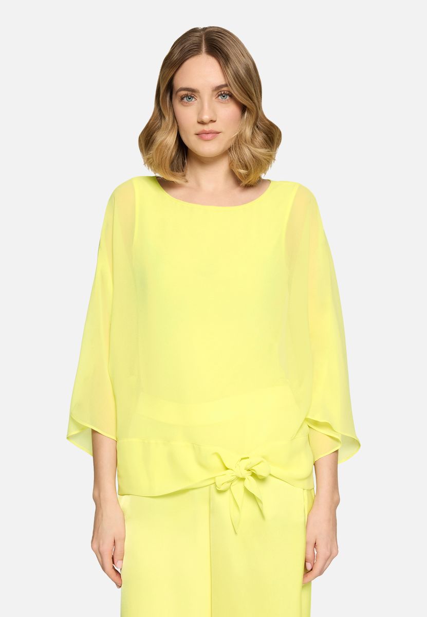 Chiffonbluse mit Knotendetail