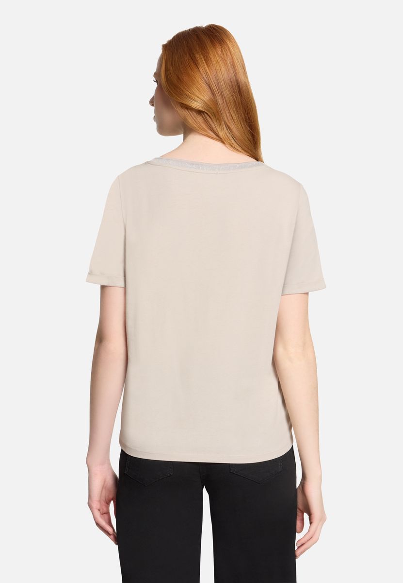 Grafik-T-Shirt mit seitlichem Knoten