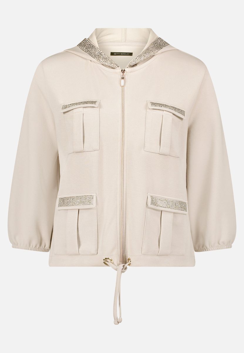 Shirtjacke mit Kapuze