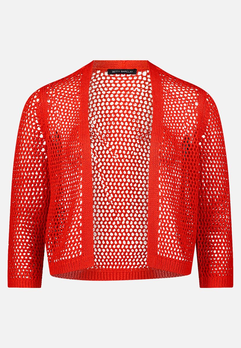 Grobstrickjacke mit Lochmuster