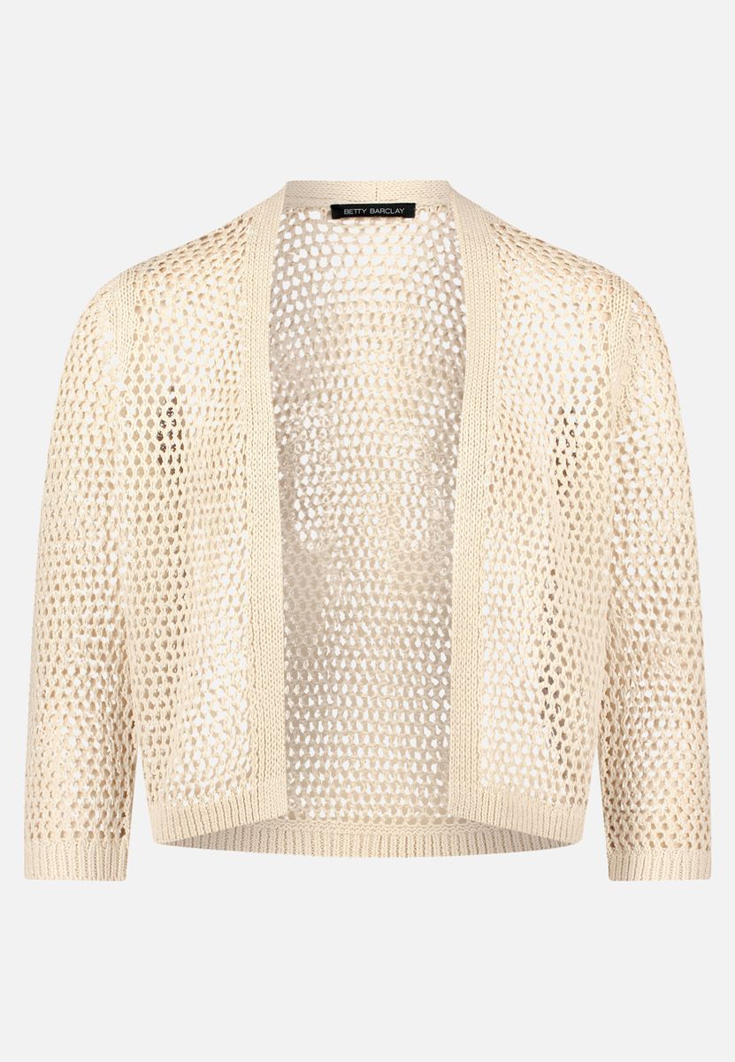 Strickjacke mit Lochmuster ohne Verschluss