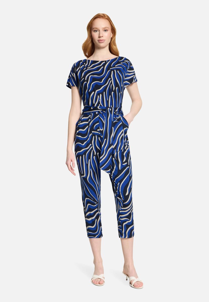 Jumpsuit mit abstraktem Wirbelmuster