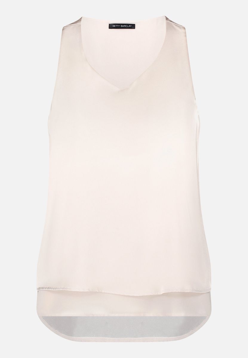 Elegantes Satin-Blusentop mit V-Ausschnitt