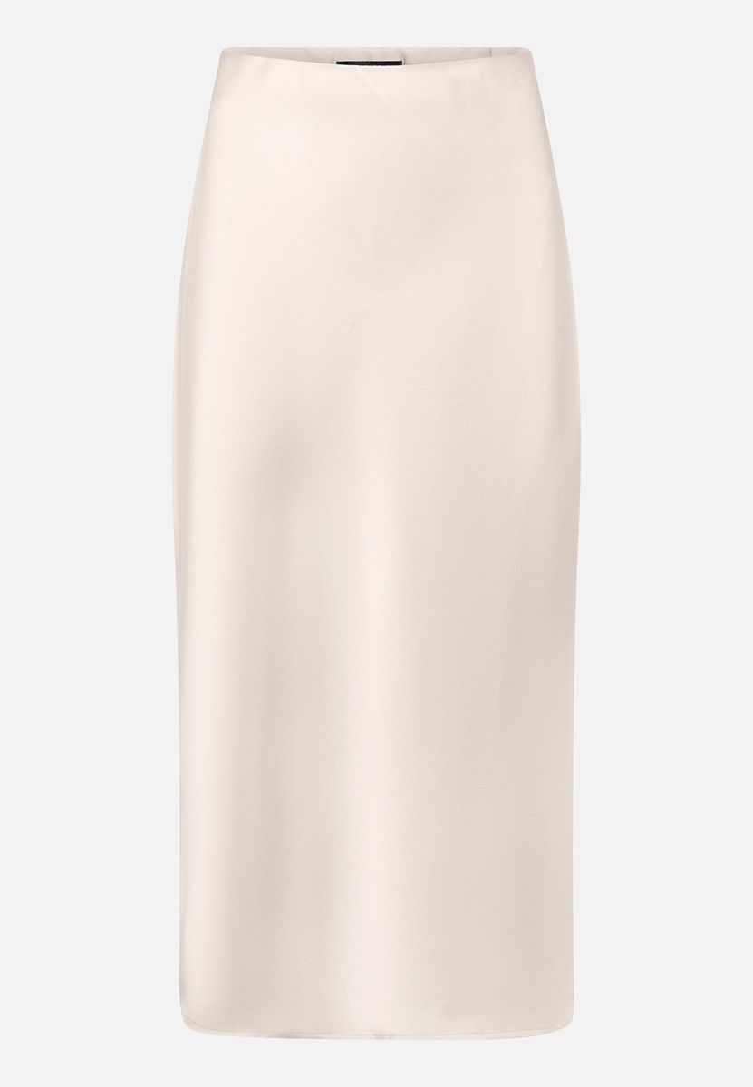 Eleganter fließender Satin-Midirock