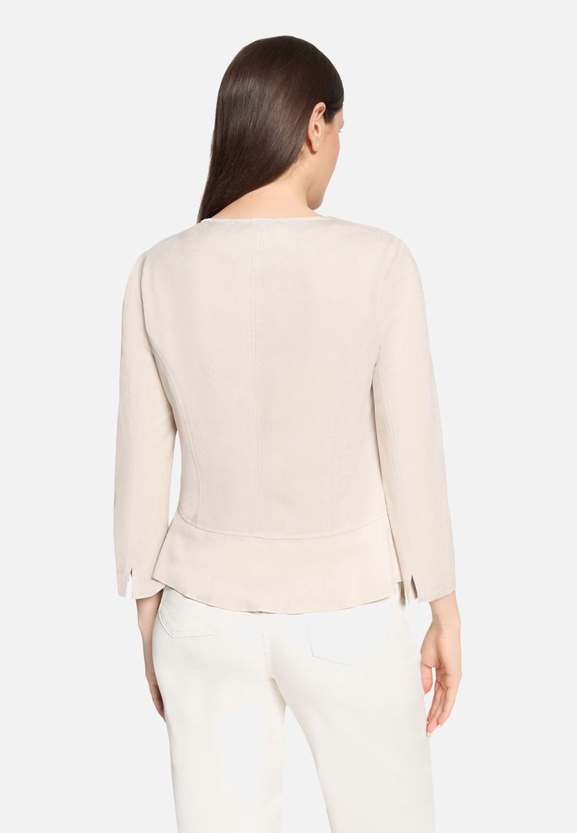 Taillierte Zipper-Blazerjacke mit Schößchen