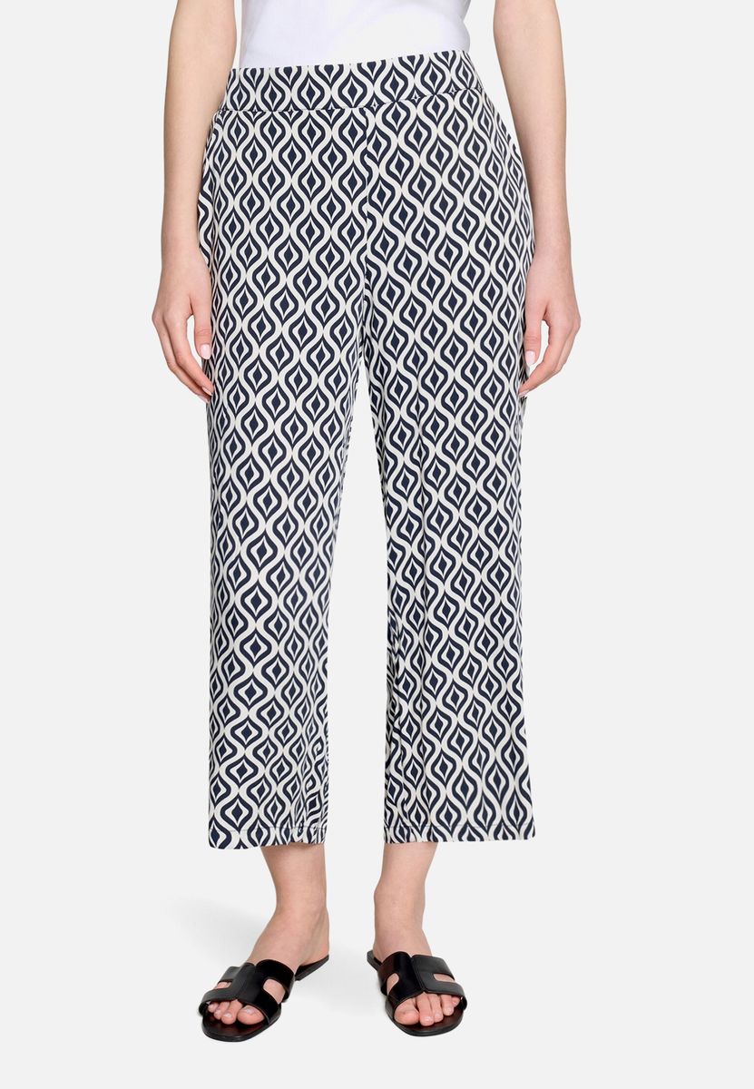 Marlene-Hose mit geometrischem Muster
