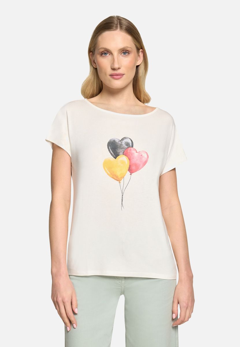 Basic Shirt mit U-Boot-Ausschnitt