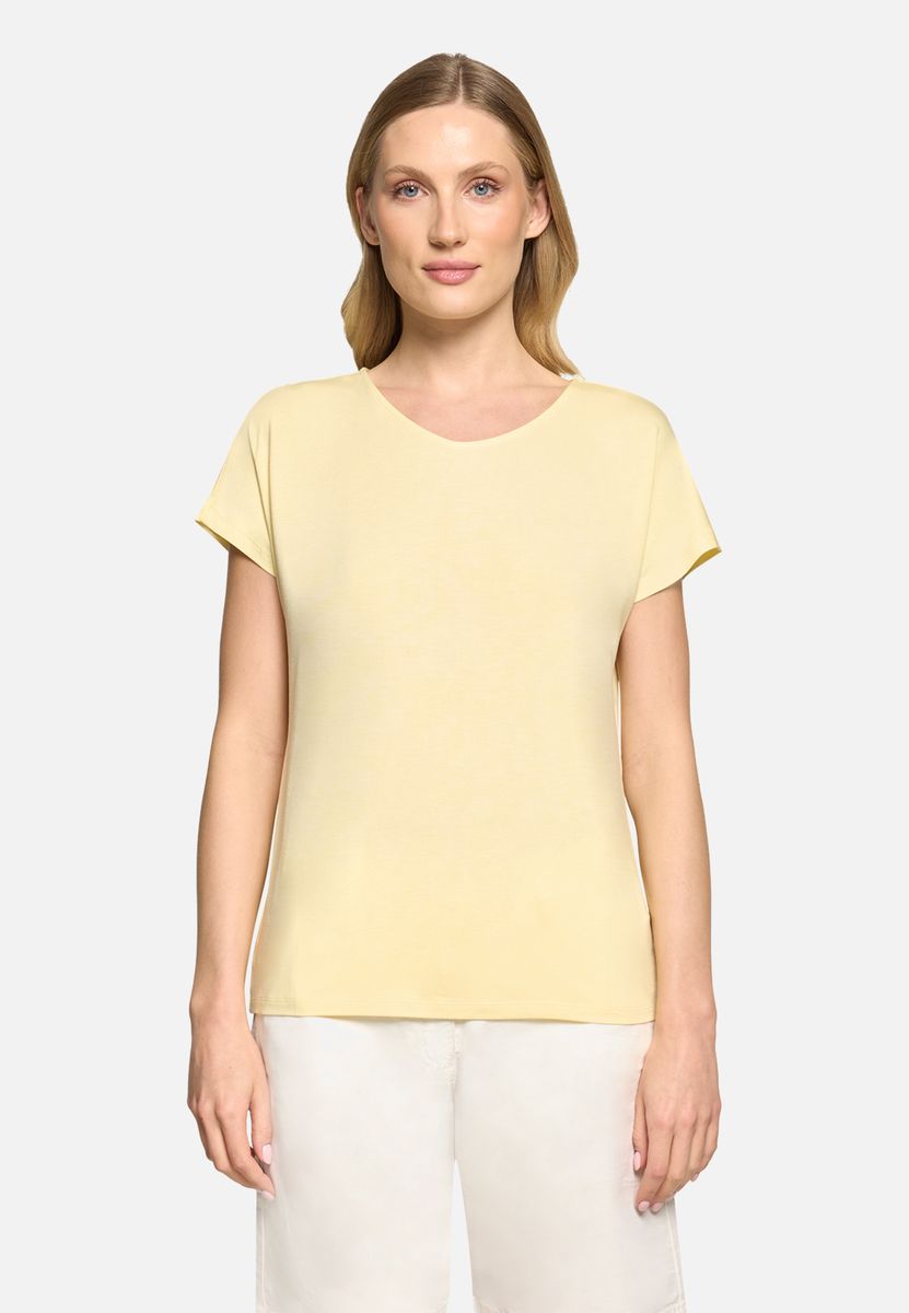 Minimalistisches Jersey-Shirt mit Rundhalsausschnitt