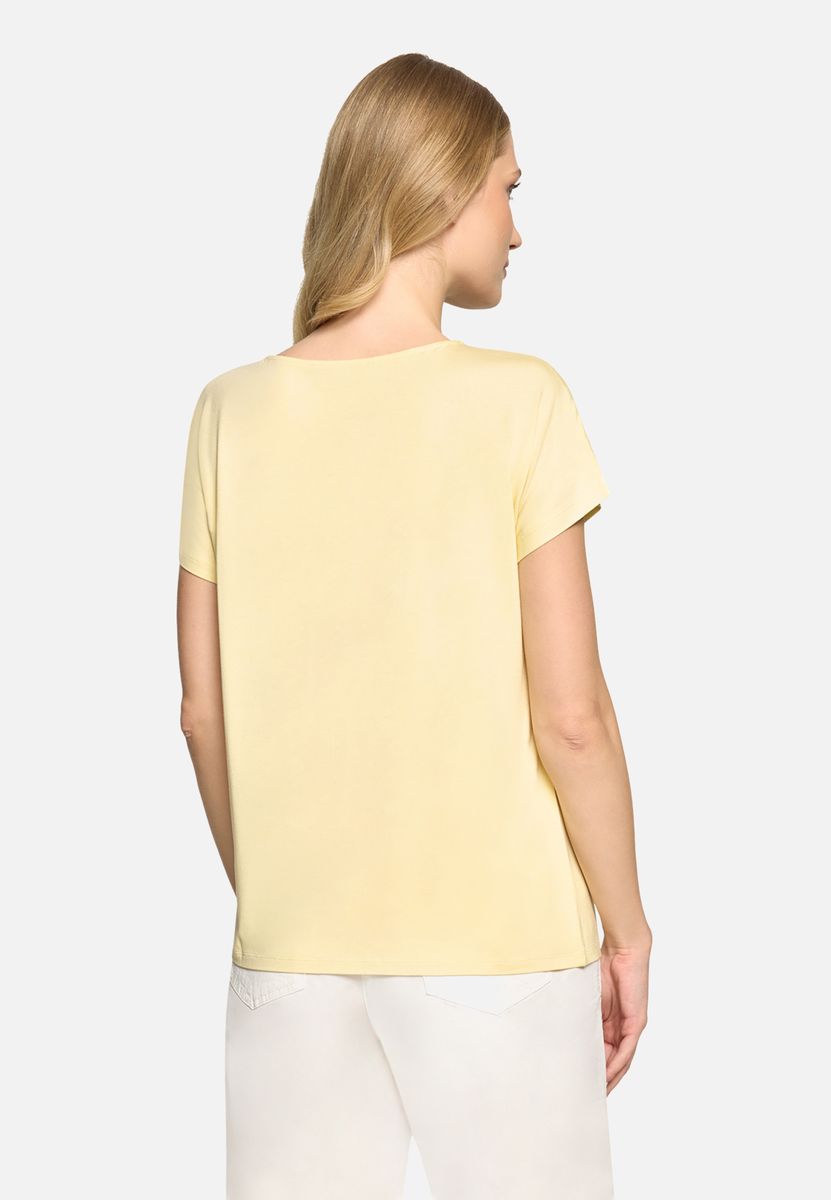 Minimalistisches Jersey-Shirt mit Rundhalsausschnitt