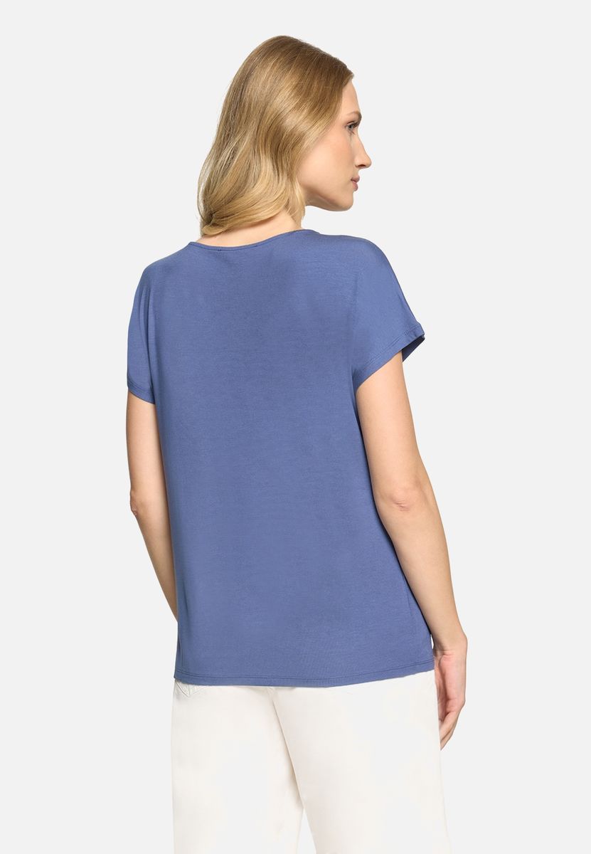 Lässiges T-Shirt mit V-Ausschnitt