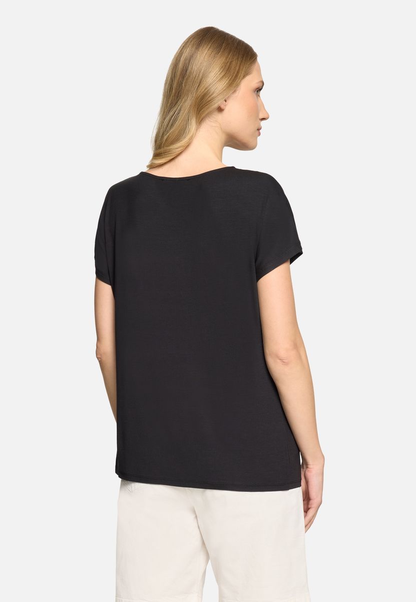 Lässiges Kurzarmshirt mit V-Ausschnitt