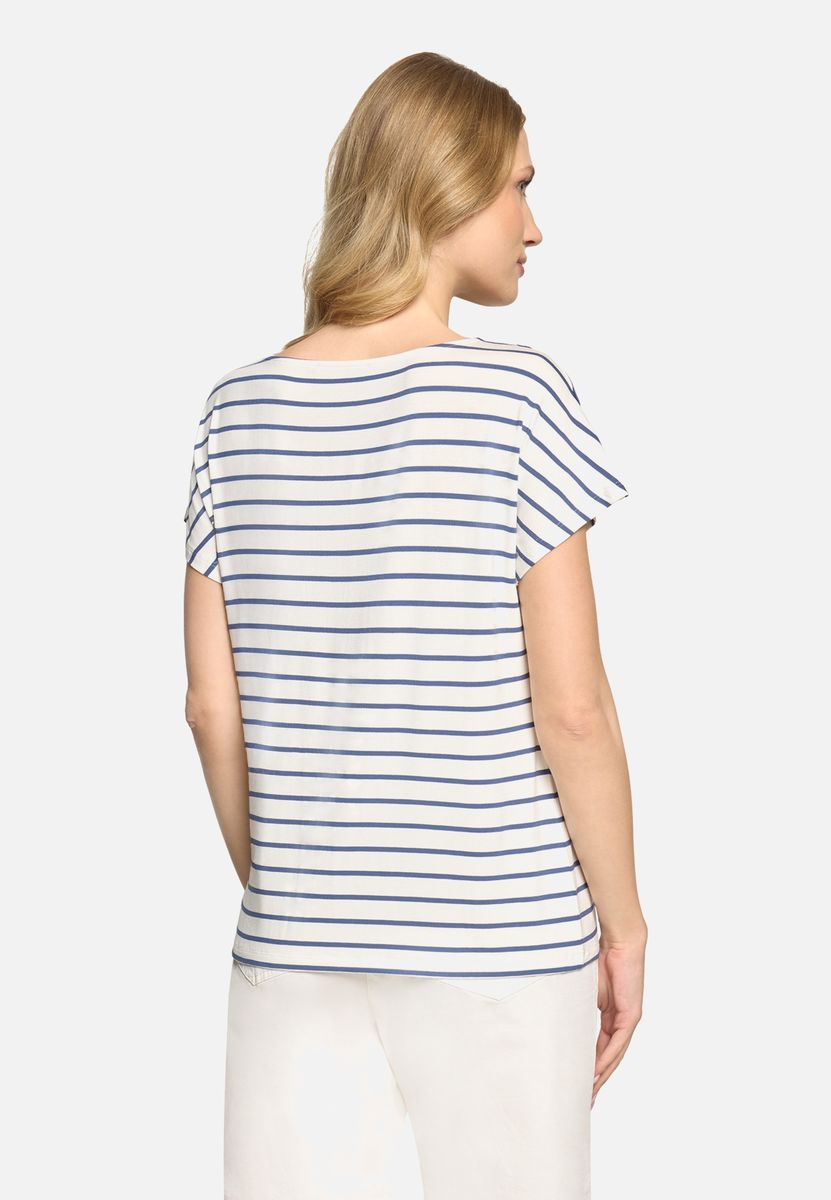 Casual-Shirt mit U-Boot-Ausschnitt