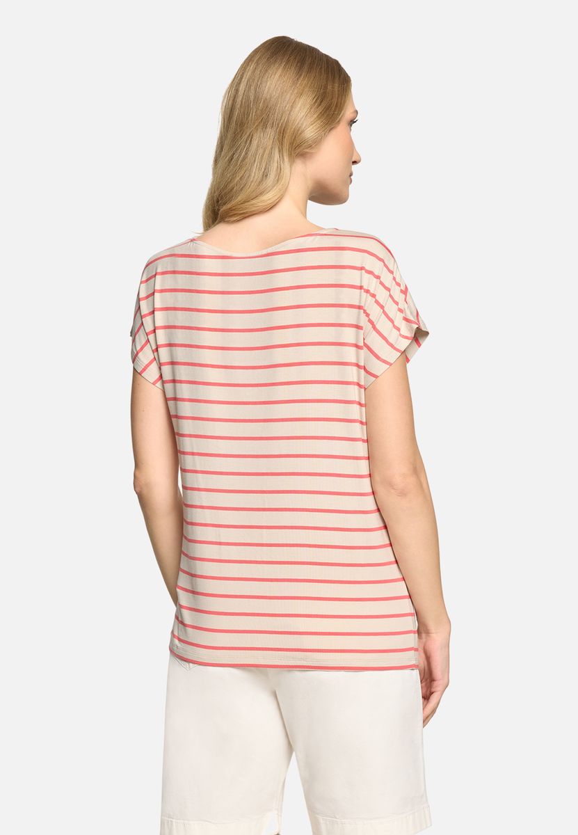 Casual-Shirt mit U-Boot-Ausschnitt