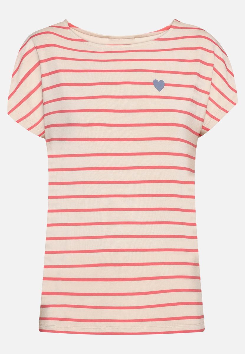 Casual-Shirt mit U-Boot-Ausschnitt