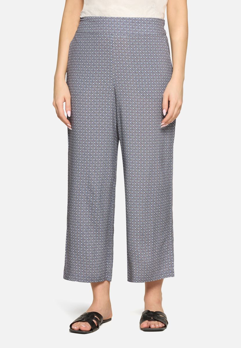 Weit geschnittene Hose mit Geoprint