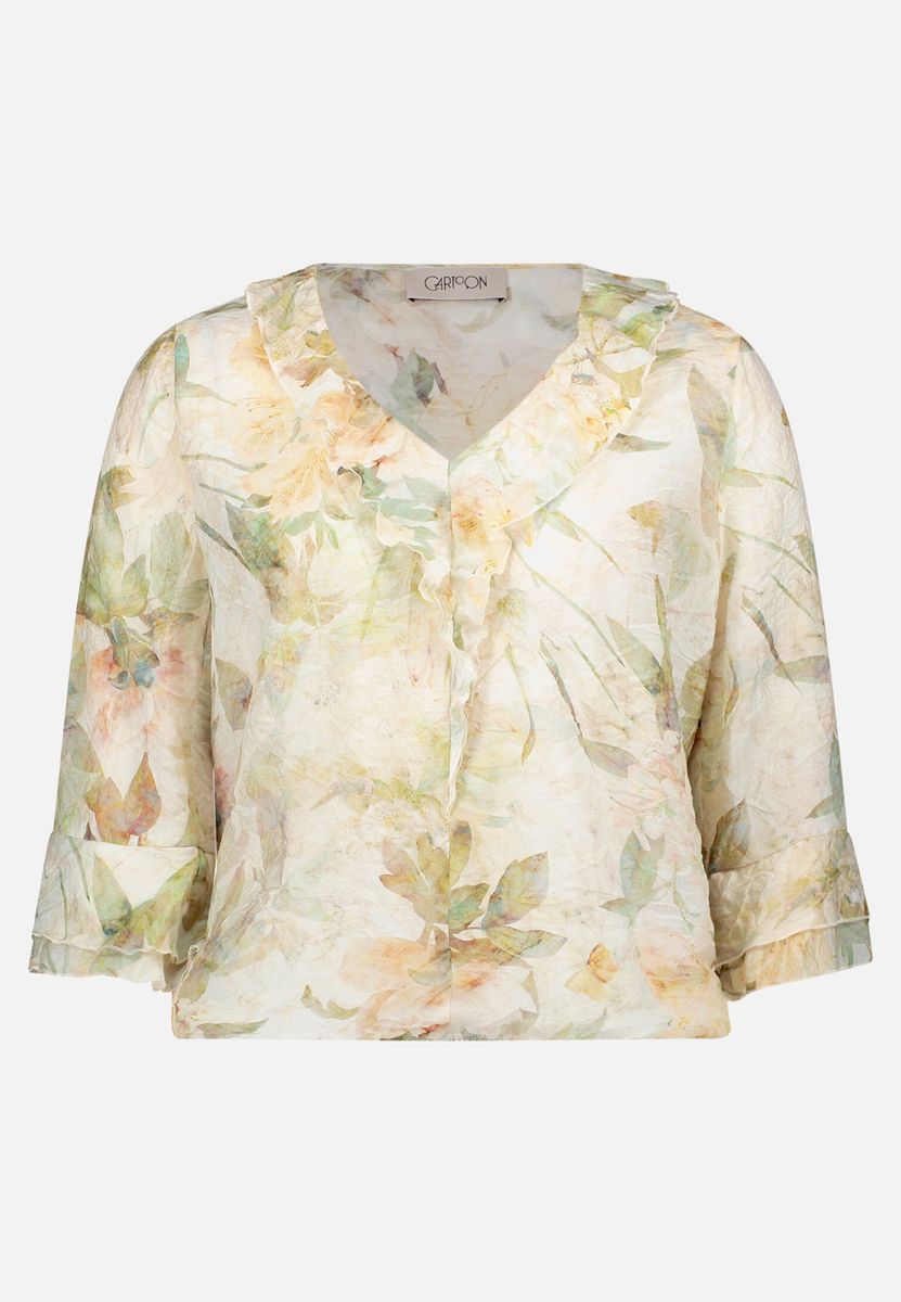Rüschenbluse mit 3/4 Arm