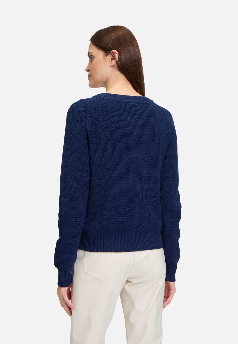Feinstrickjacke mit Reißverschluss