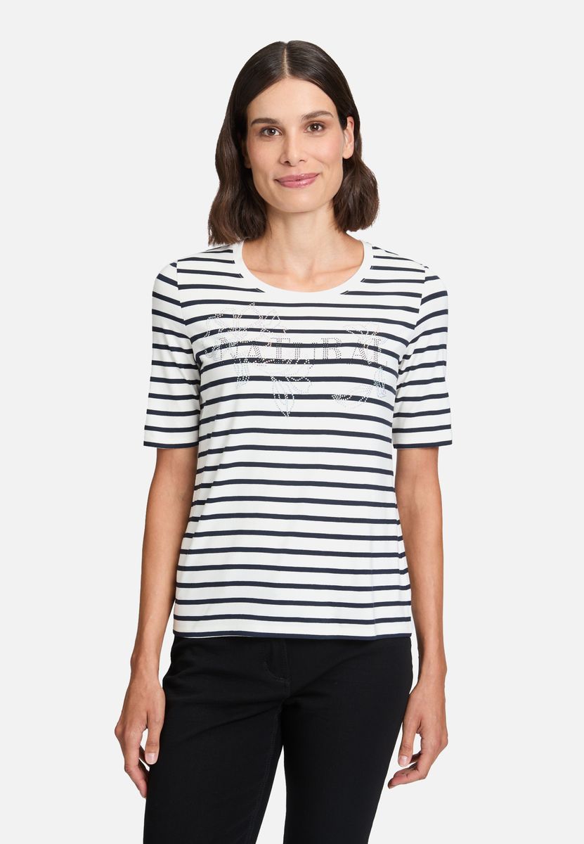 Ringelshirt mit Schmucksteinen