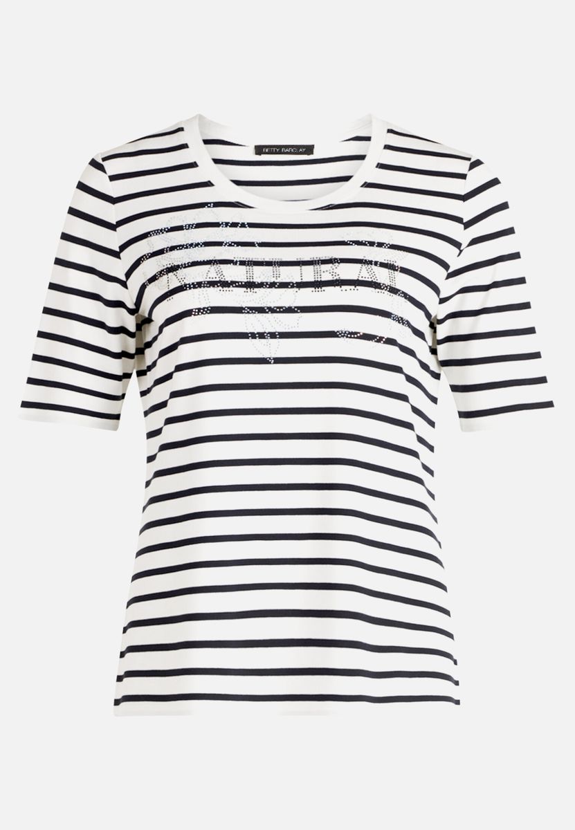 Ringelshirt mit Schmucksteinen