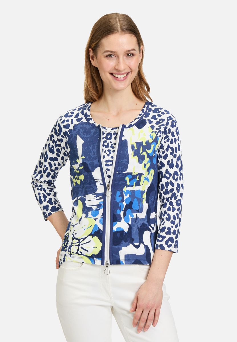 Shirtjacke mit Rippenstruktur
