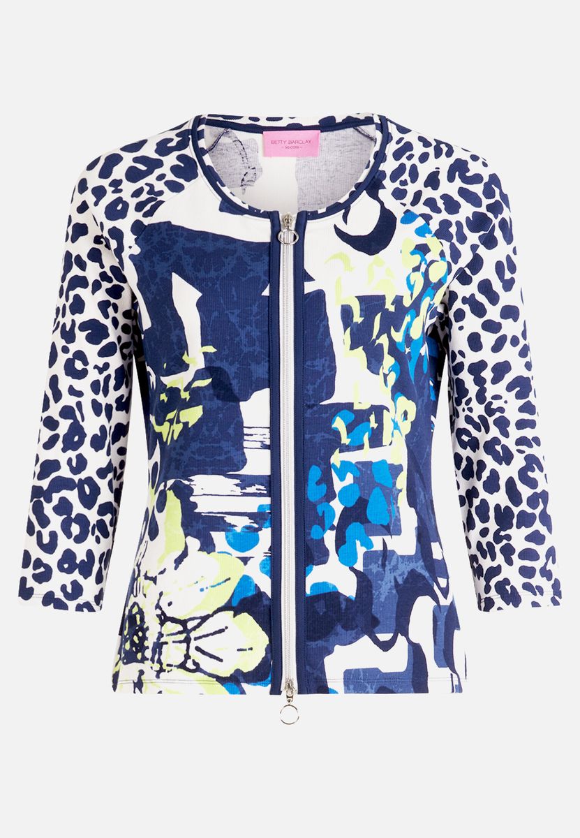 Shirtjacke mit Rippenstruktur
