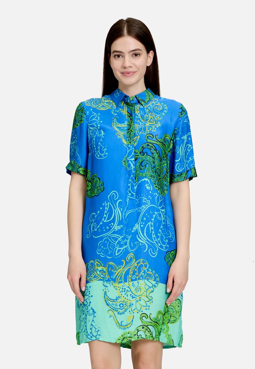 Hemdblusenkleid mit Paisley-Muster