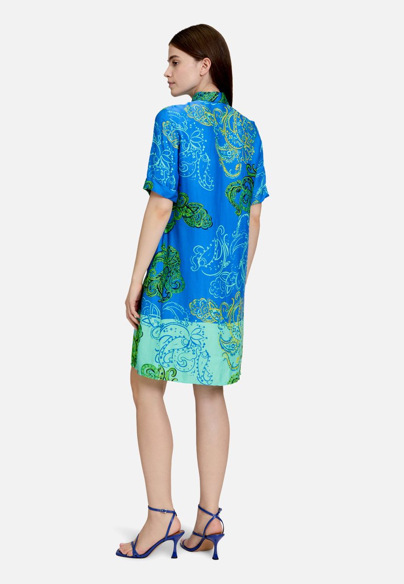 Hemdblusenkleid mit Paisley-Muster