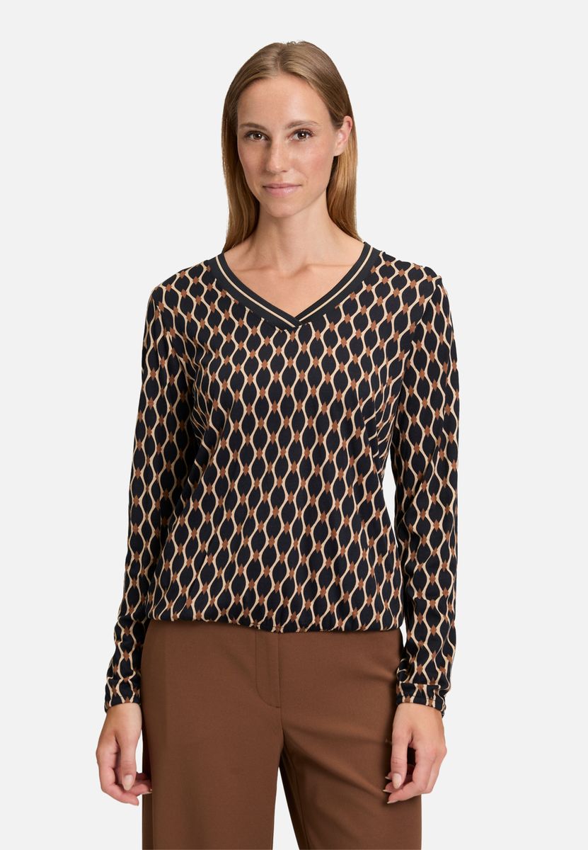 Blusenshirt mit V-Ausschnitt