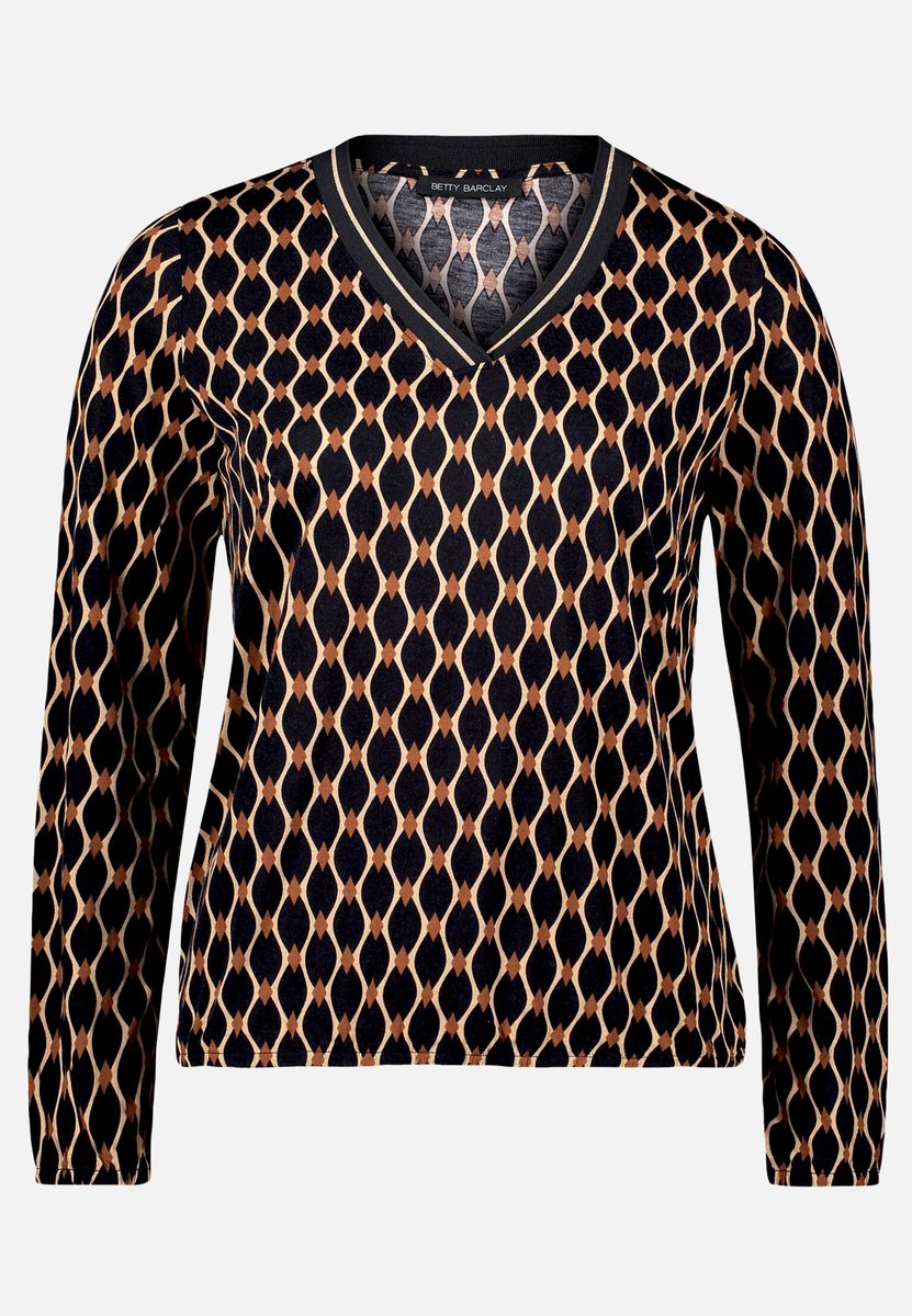Blusenshirt mit V-Ausschnitt