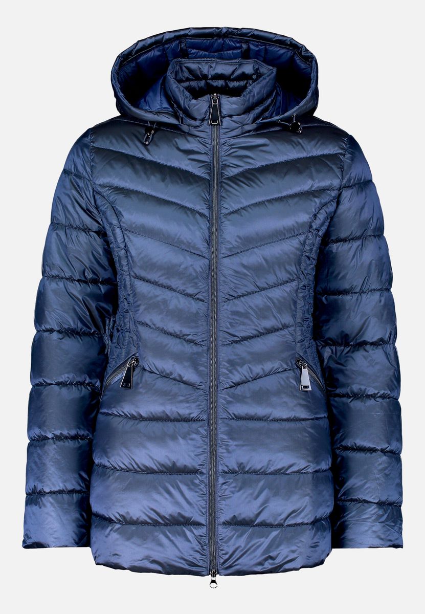 Outdoorjacke mit abnehmbarer Kapuze
