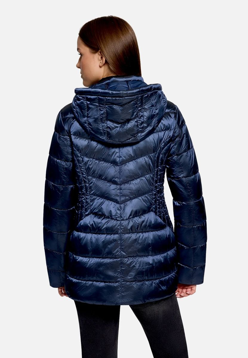 Sandwich-Steppjacke mit abnehmbarer Kapuze