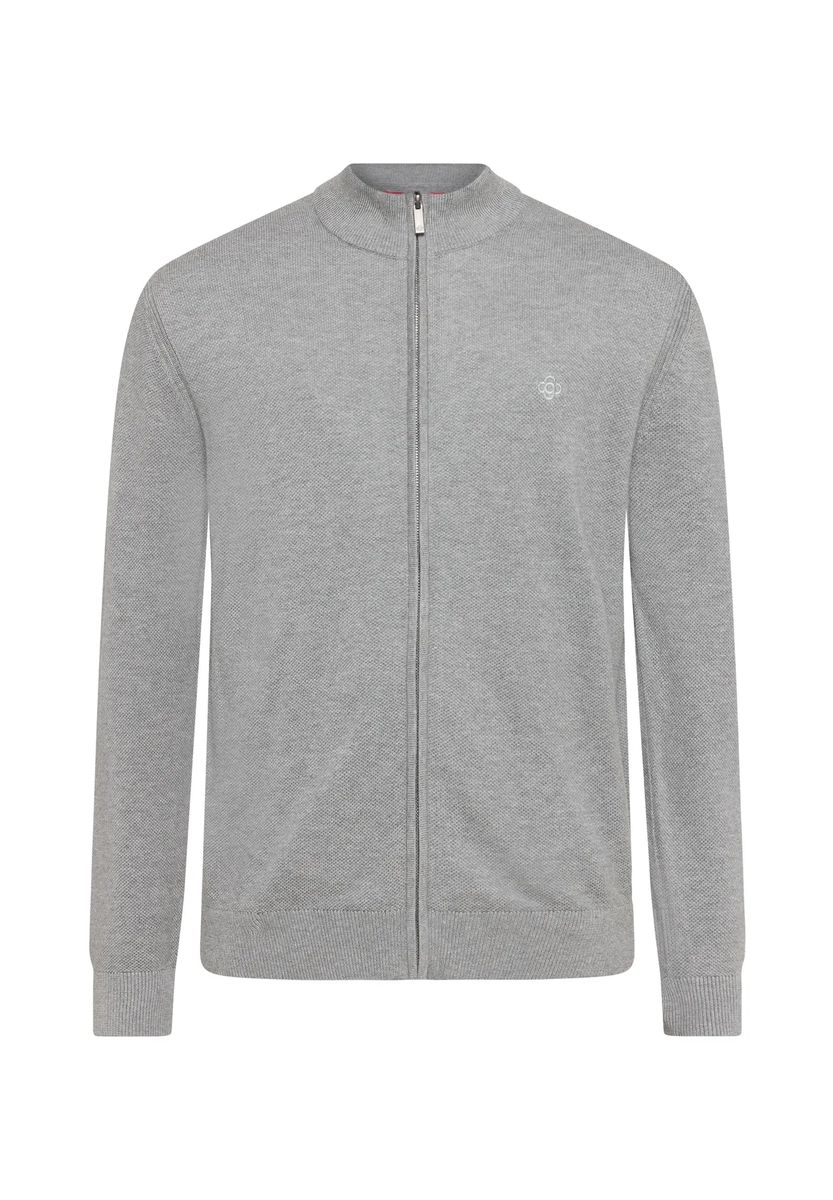 Herren Strickjacke mit Stehkragen und Reißverschluss