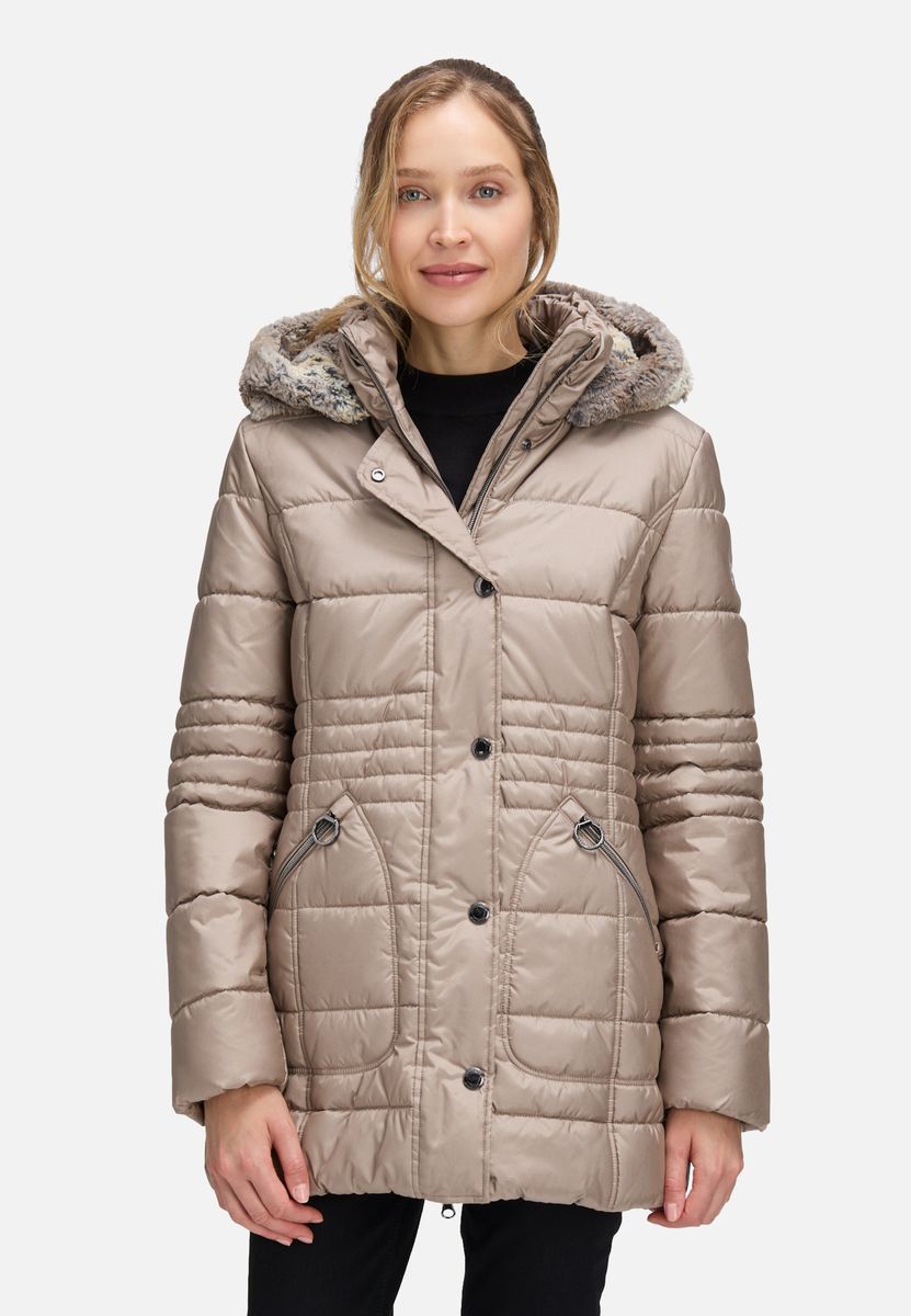 Outdoorjacke mit abnehmbarer Kapuze