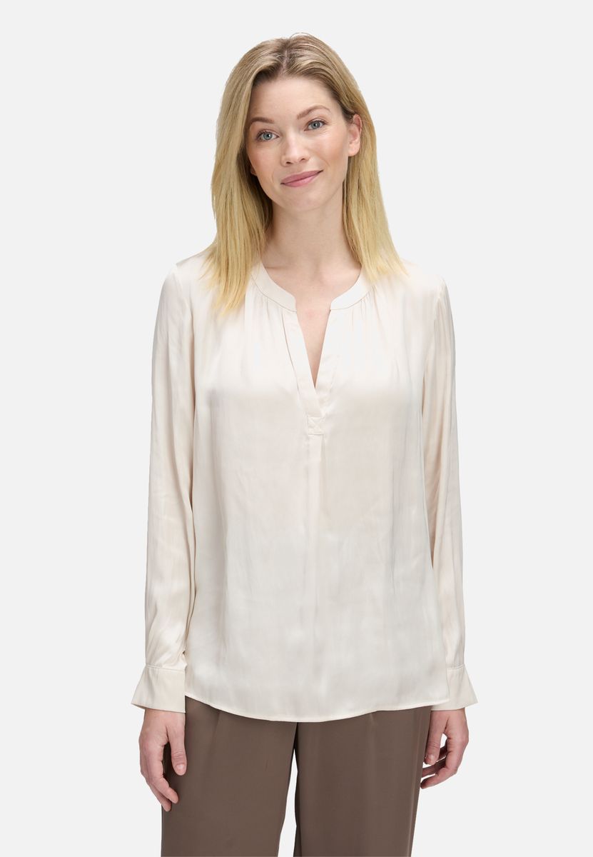 Satin-Bluse langarm