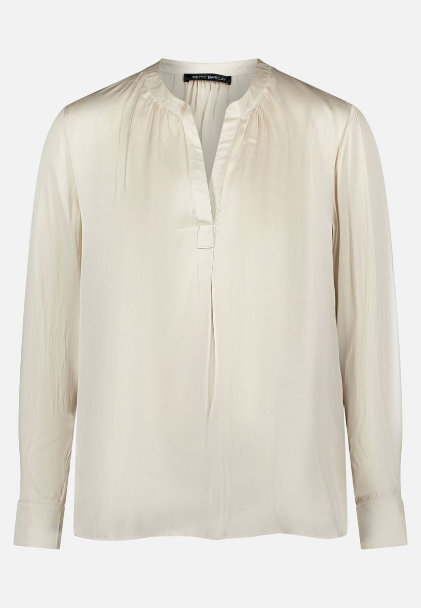 Satin-Bluse langarm