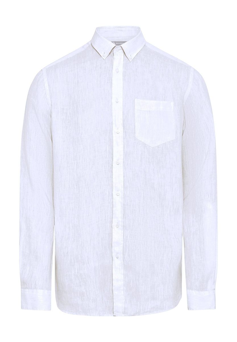 Klassisches Leinen Langarmhemd