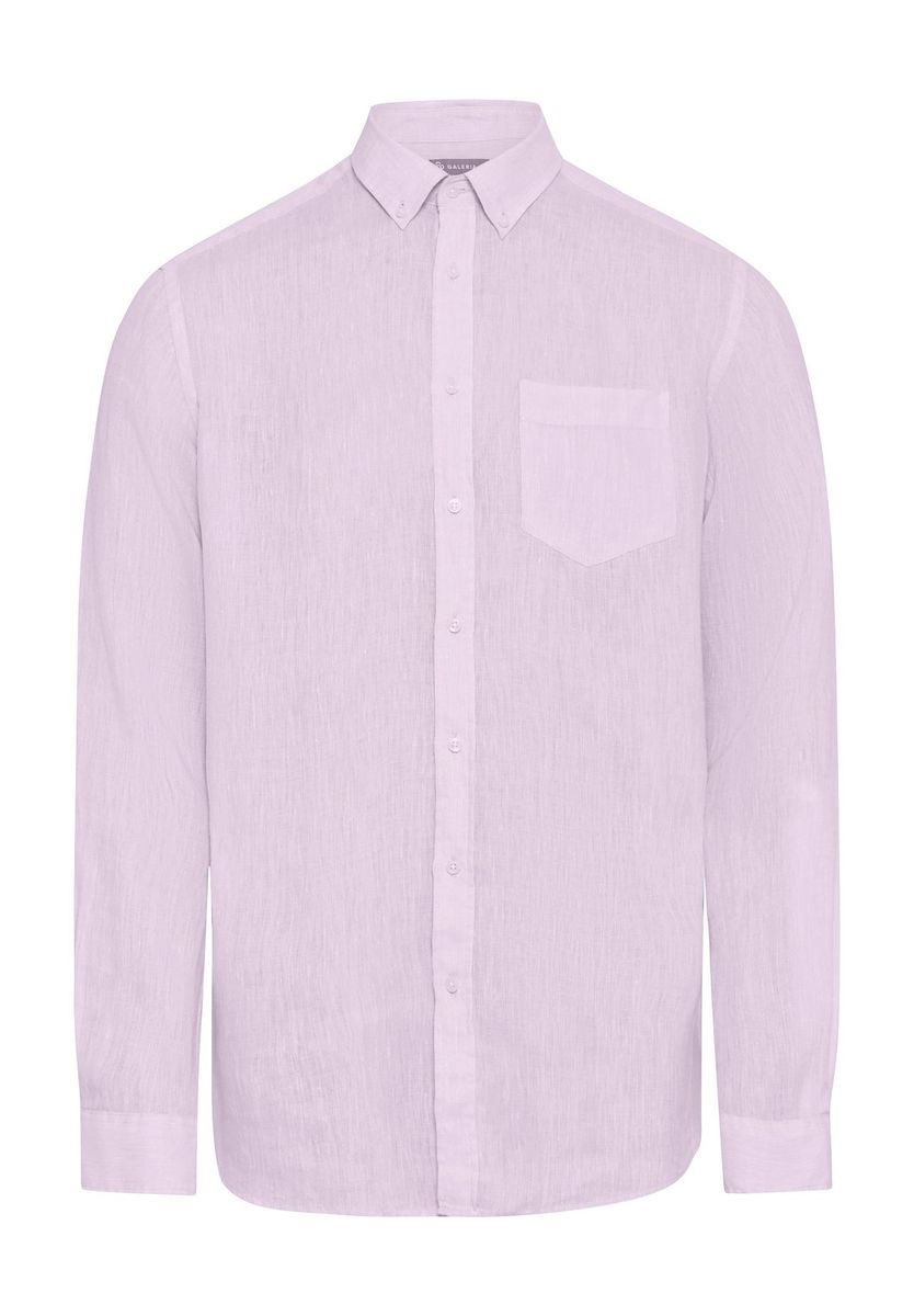 Klassisches Leinen Langarmhemd