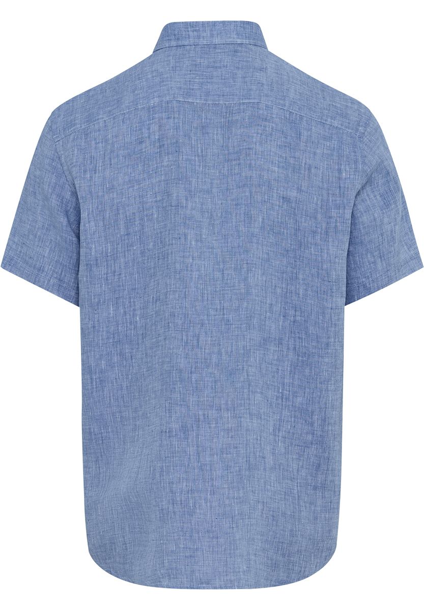 GALERIA Leinenfreizeithemd, Kurzarm, Button-Down-Kragen, für Herren, blau, M