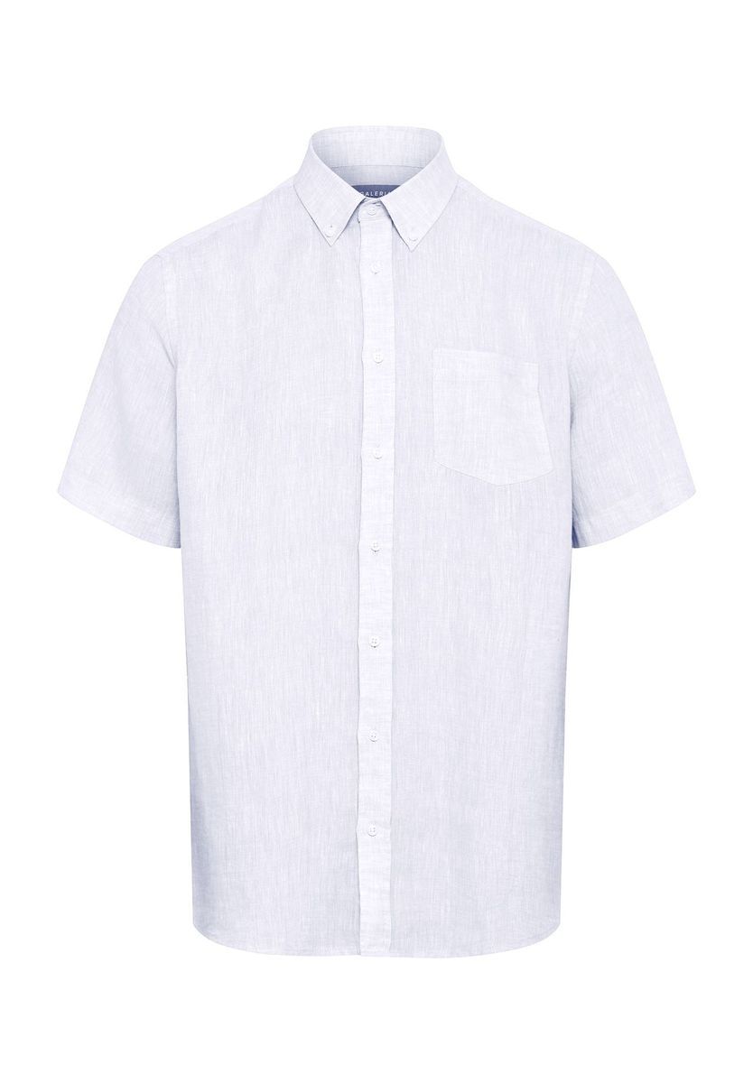 Herren Leinen Freizeit Kurzarmhemd