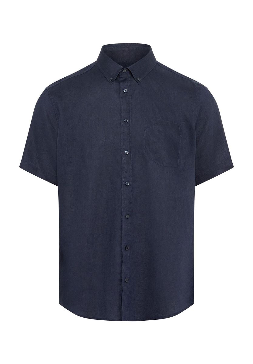 Herren Freizeit Kurzarm Leinenhemd