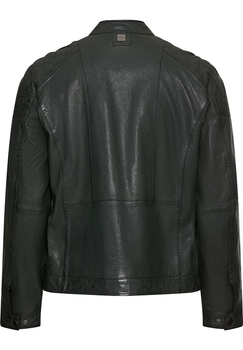 GALERIA Bikerjacke, Stehkragen, für Herren, grün, M