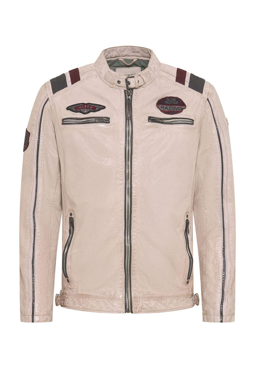 Renner-inspirierte Leder-Bikerjacke