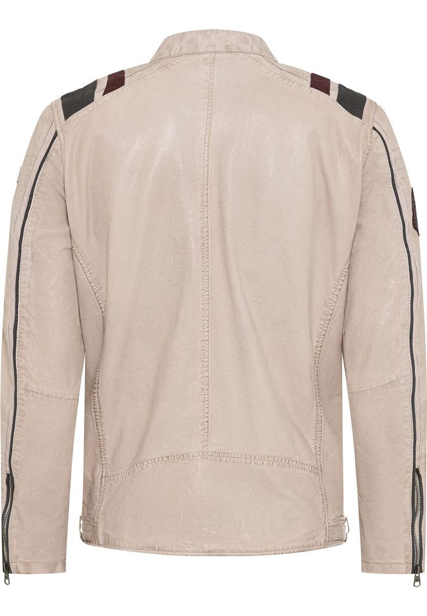Renner-inspirierte Leder-Bikerjacke