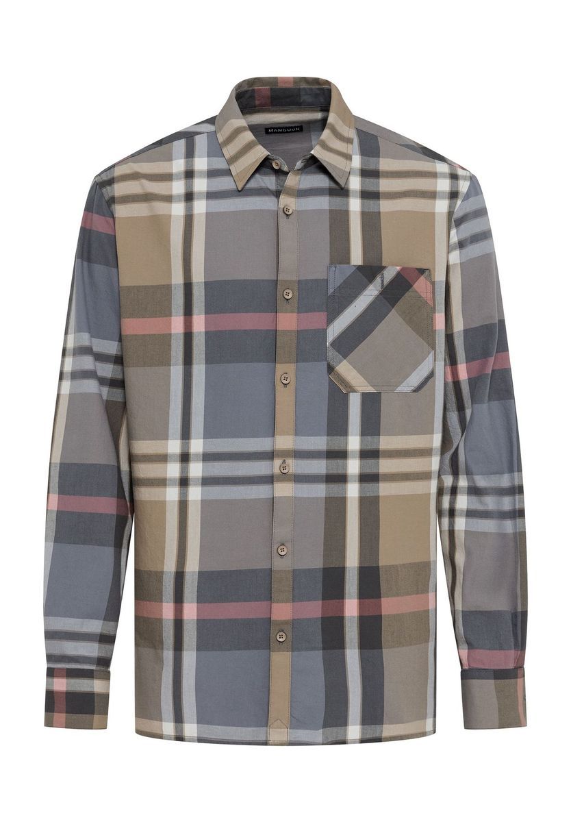 Herren Langarm Hemd mit Karomuster