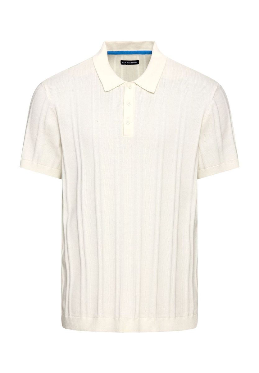 Piqué Strick Polo Shirt aus Baumwolle