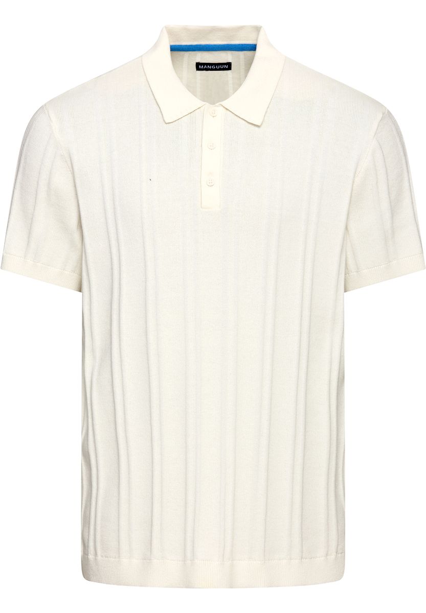 Piqué Strick Polo Shirt aus Baumwolle