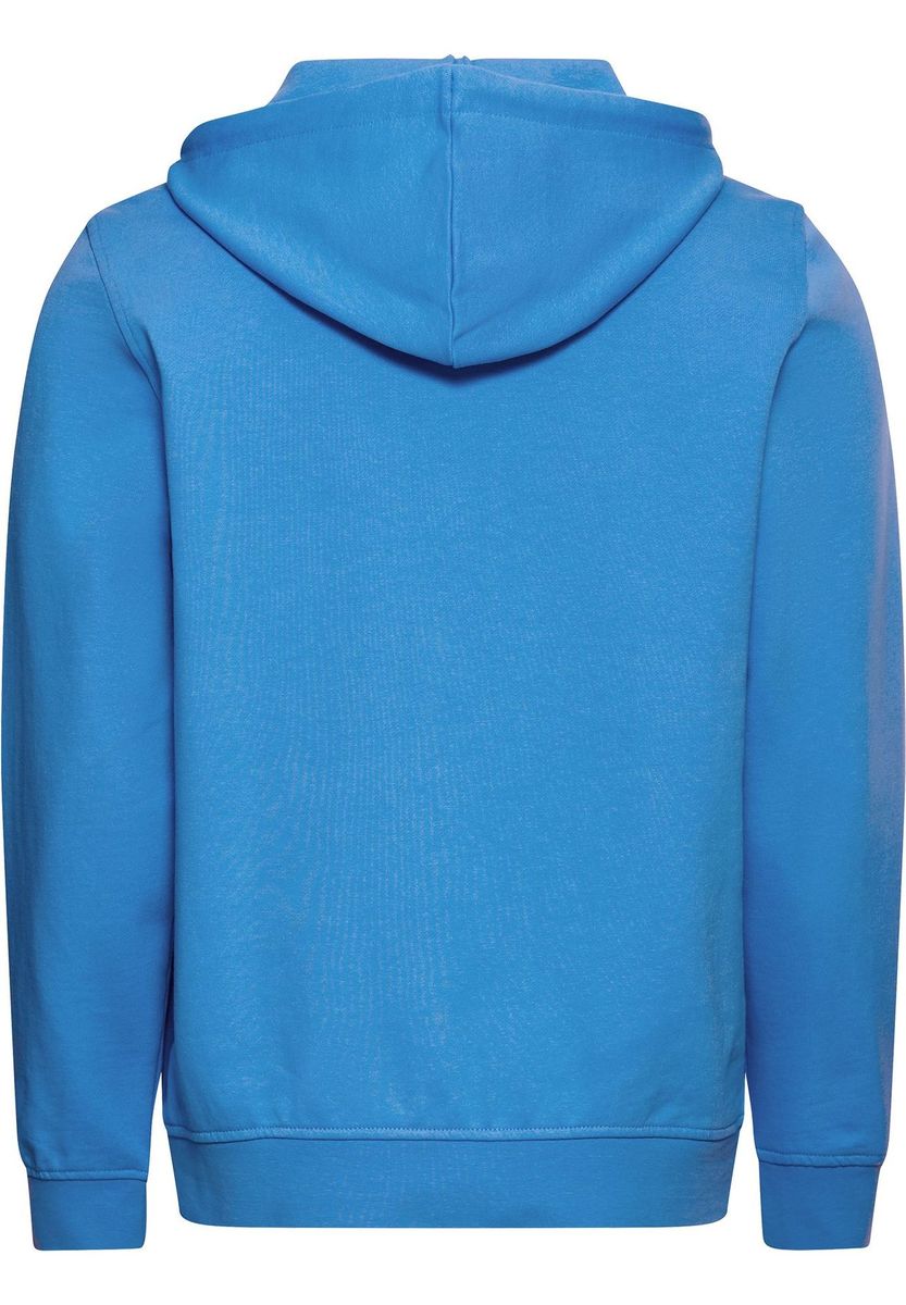 Athletischer blauer Hoodie mit Grafikprint