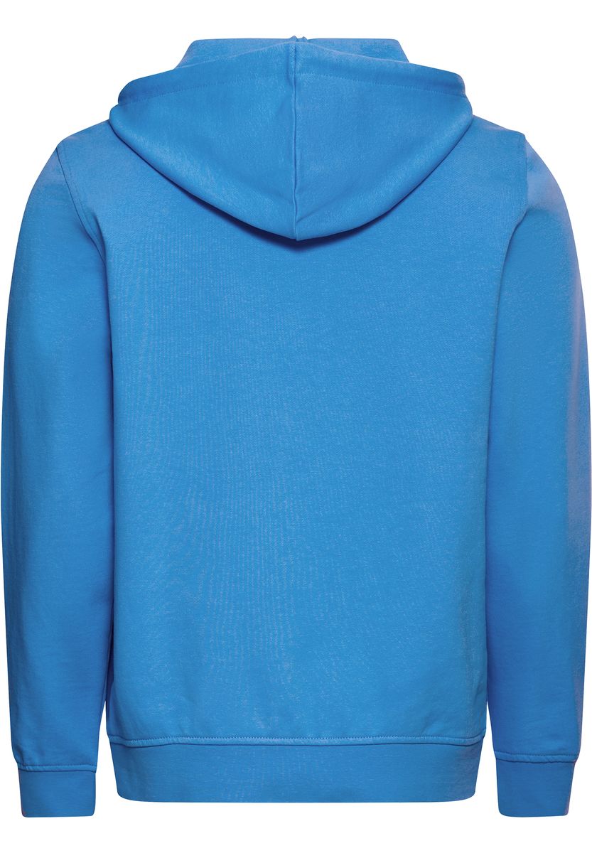 Athletischer blauer Hoodie mit Grafikprint