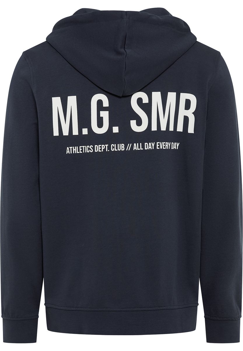 Athletischer blauer Hoodie mit Grafikprint