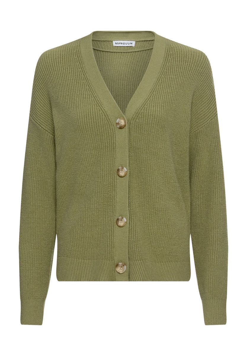 Lässige Strickjacke mit V-Ausschnitt